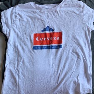 White t shirt with graphic